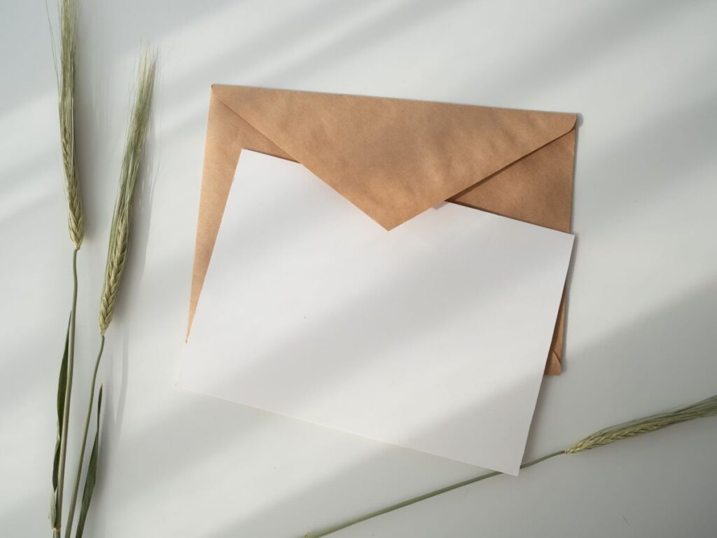 An empty bar mitzvah invitation