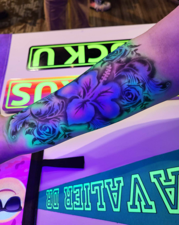 Airbrush tattoos for parties from Airbrush Events look awesome and last for up to a week.