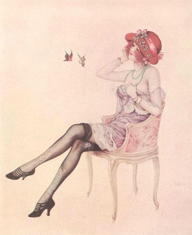 Early history of the airbrush technique of painting. 