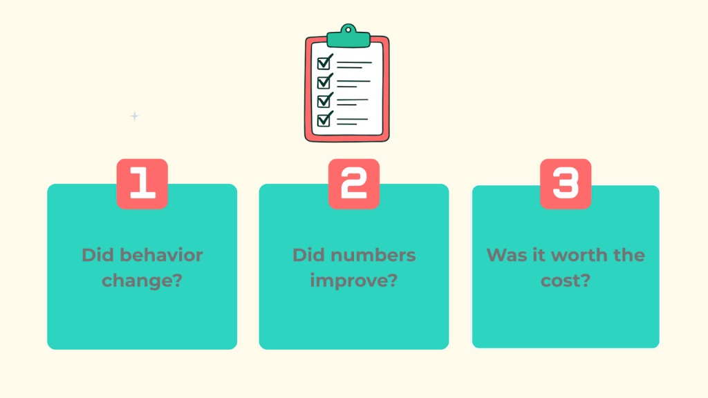 Three questions to ask about event success.