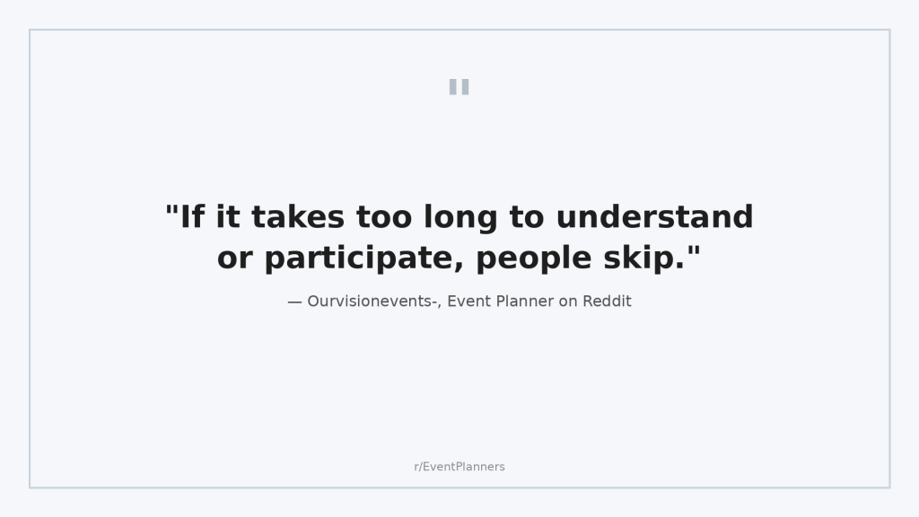 Event activation ideas that work have to be easy to understand.