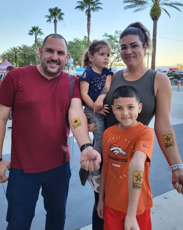 Airbrush tattoos last up to a week and are fun for the whole family. 